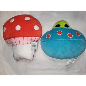 Cute Decorative Pillows NWT Mushroom/Alien